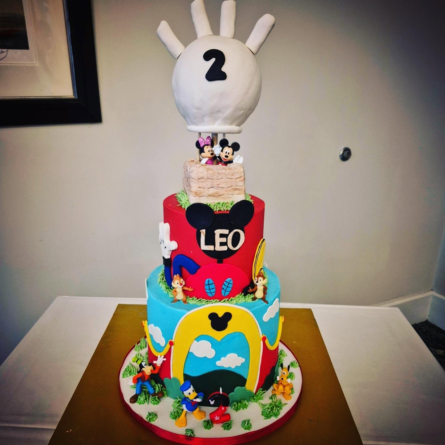 Elaborate Mickey Mouse themed birthday cake by Cake Me to Paradise